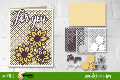 Romantic Postcard For Your Soulmate | Postcard with Flowers | Colorful Postcard Design SVG Evgenyia Guschina 