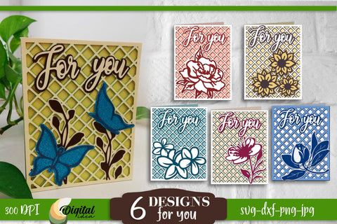 Romantic Postcard For Your Soulmate | Postcard with Flowers | Colorful Postcard Design SVG Evgenyia Guschina 