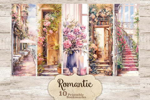 Romantic Printable Bookmarks | Cozy Home Bookmarks Bundle SVG GlamArtZhanna 