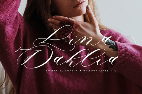 Romantic soneta Font Four Lines Std. 
