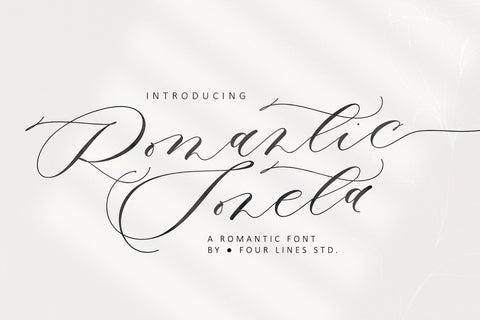 Romantic soneta Font Four Lines Std. 