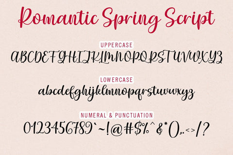 Romantic Spring Font Suza Studio 