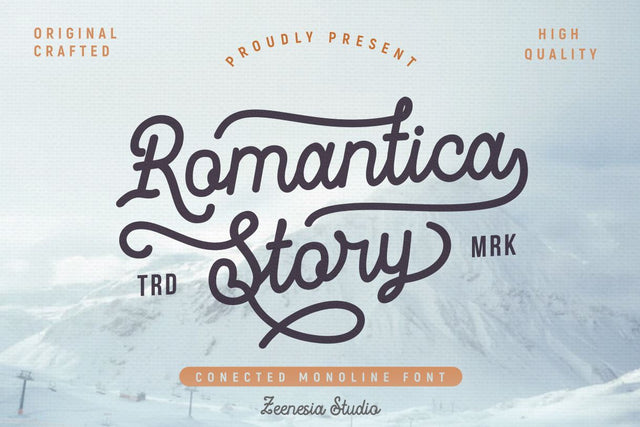 Romantica Story Font Zeenesia Std 