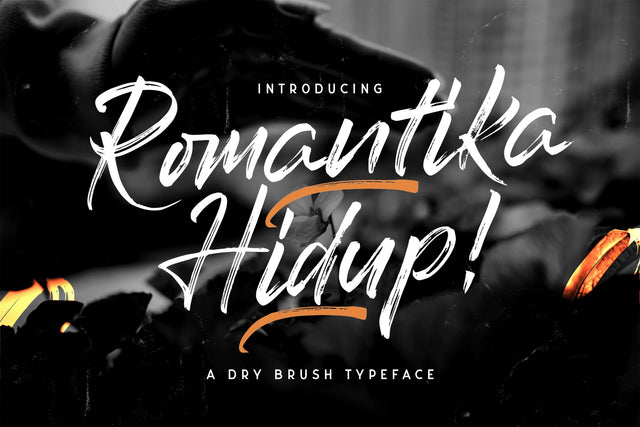 Romantika Hidup - Dry Brush Script Font Font StringLabs 
