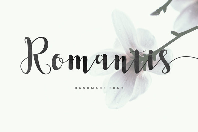 Romantis Script Font Fadeline Std. 