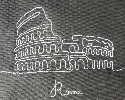 Rome, Coliseum One line Embroidery Design Embroidery/Applique DESIGNS Angie 