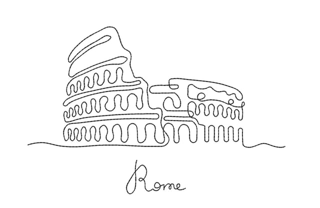 Rome, Coliseum One line Embroidery Design Embroidery/Applique DESIGNS Angie 