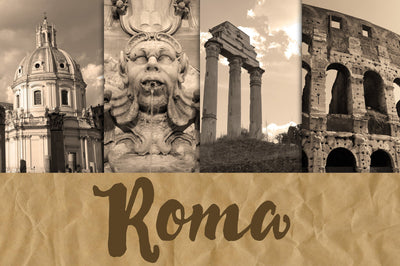 Rome Digital Papers Sublimation Old Market 