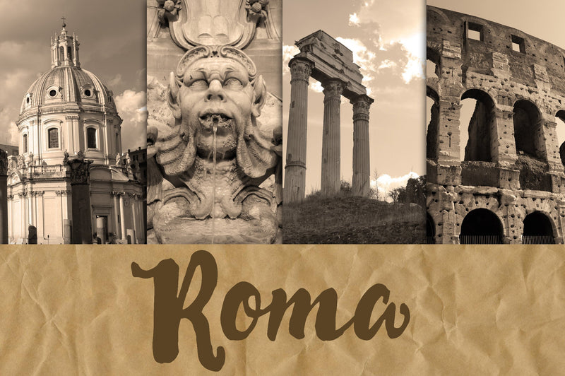 Rome Digital Papers Sublimation Old Market 