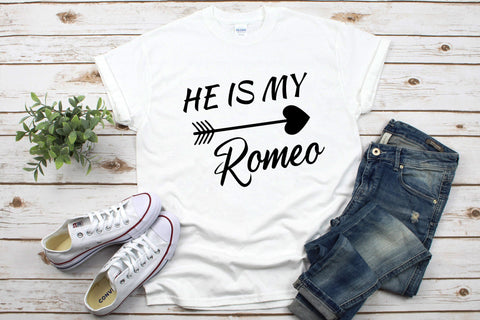 Romeo And Juliet SVG, He Is My Romeo SVG, She Is My Juliet SVG SVG HappyDesignStudio 
