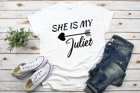 Romeo And Juliet SVG, He Is My Romeo SVG, She Is My Juliet SVG SVG HappyDesignStudio 