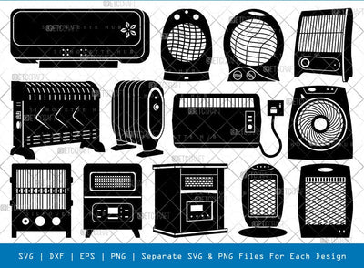 Room Heater Silhouette, Room Heater SVG, Heater Svg, Electric Heater Svg, Winter Air Heater Svg, Room Heater Bundle, SB00929 SVG ETC Craft 