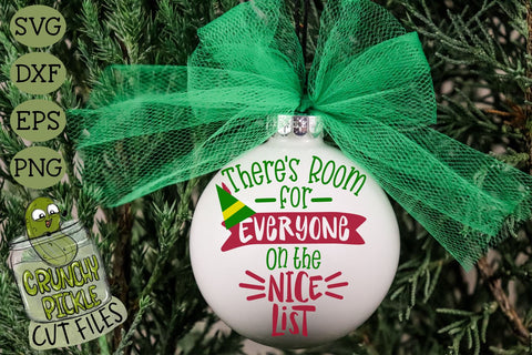 Room on Nice List Christmas SVG Cut File SVG Crunchy Pickle 