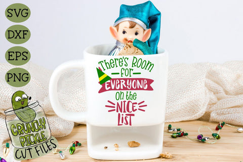 Room on Nice List Christmas SVG Cut File SVG Crunchy Pickle 