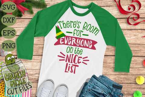 Room on Nice List Christmas SVG Cut File SVG Crunchy Pickle 