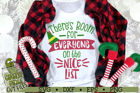 Room on Nice List Christmas SVG Cut File SVG Crunchy Pickle 