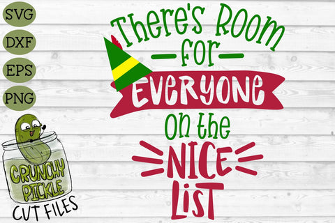 Room on Nice List Christmas SVG Cut File SVG Crunchy Pickle 