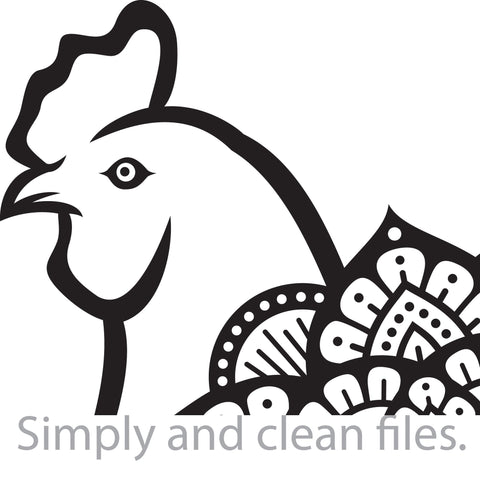 Rooster mandala (Boho design) SVG TribaliumArtSF 