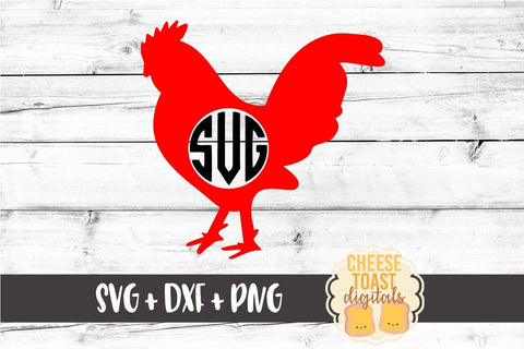 Rooster Monogram - Rooster SVG File SVG Cheese Toast Digitals 