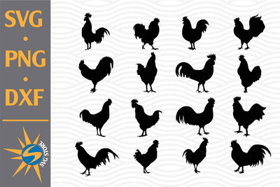 Rooster Silhouette SVG, PNG, DXF Digital Files Include SVG SVGStoreShop 