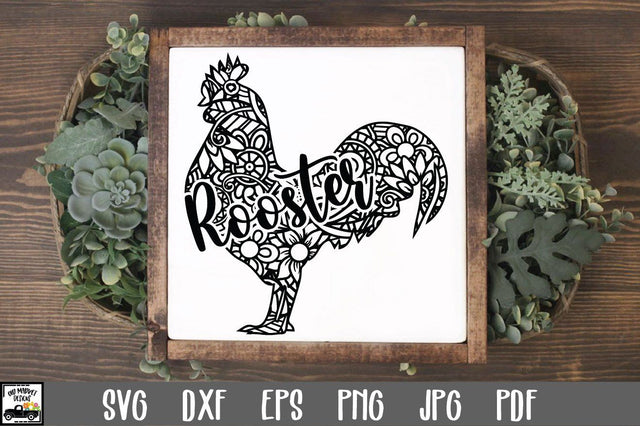 Rooster SVG File - Rooster Mandala SVG SVG Old Market 