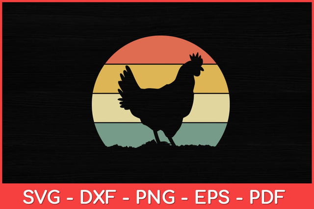 Rooster Vintage Retro Style Svg Design Cut File SVG artprintfile 