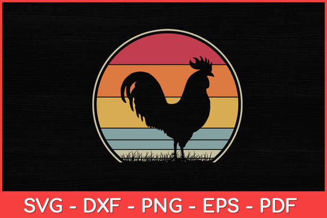 Roosters Lover Vintage Retro Rooster Svg Design SVG artprintfile 