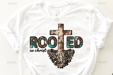 Rooted in christ Sublimation Design Sublimation Regulrcrative 