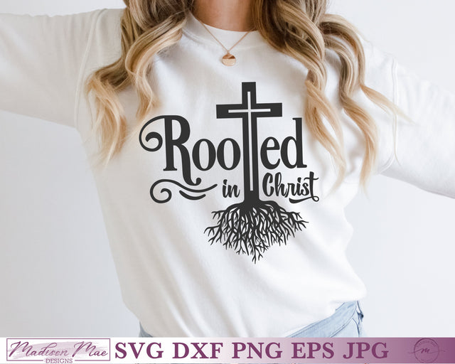 Rooted in Christ SVG SVG Madison Mae Designs 