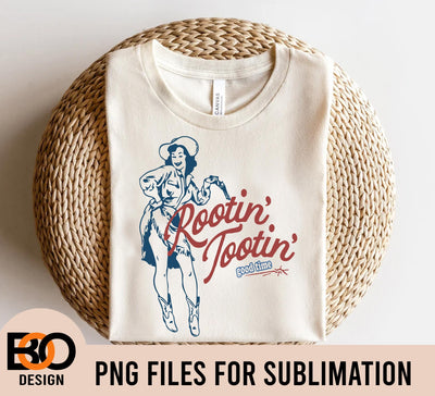 Rootin’ Tootin’ Good Time Retro PNG, Rootin Tootin PNG, Country Music PNG, Cowgirl Rodeo Trending png, Cowgirl png, Western Cowgirl png Sublimation BOO-design 