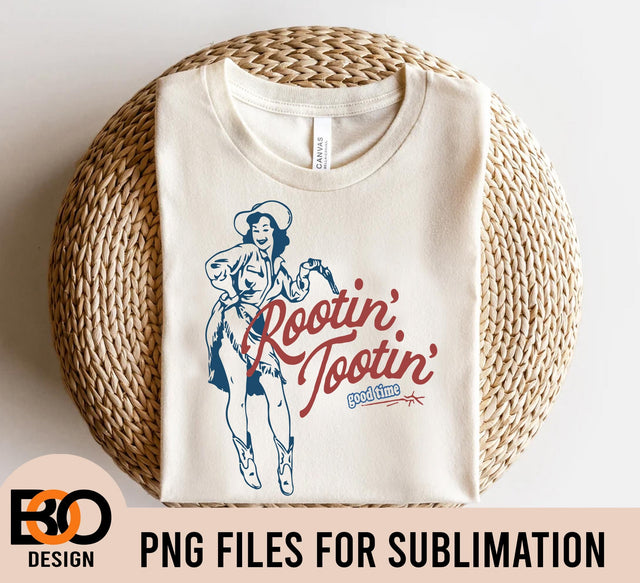 Rootin’ Tootin’ Good Time Retro PNG, Rootin Tootin PNG, Country Music PNG, Cowgirl Rodeo Trending png, Cowgirl png, Western Cowgirl png Sublimation BOO-design 