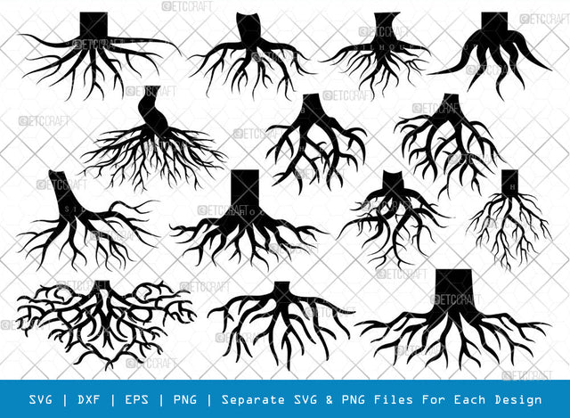 Roots SVG Cut Files | Roots Silhouette | Tree Roots Svg | Family Tree Svg | Plant Roots Svg | Forest Svg | Roots Bundle SVG ETC Craft 