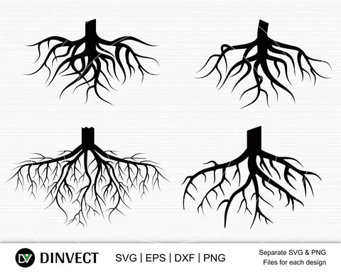 Roots SVG, Roots SVG Bundle, Tree roots SVG, family tree svg, Roots Vector, Roots Clipart, roots silhouette, Cricut cut files, svg, eps, dxf, png SVG Dinvect 