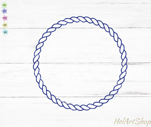 Rope Border svg, Monogram frame svg, Nautical Frame svg SVG _HelArtShop_ 