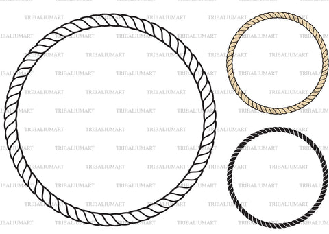 Rope Round Frame (Monogram) SVG TribaliumArtSF 