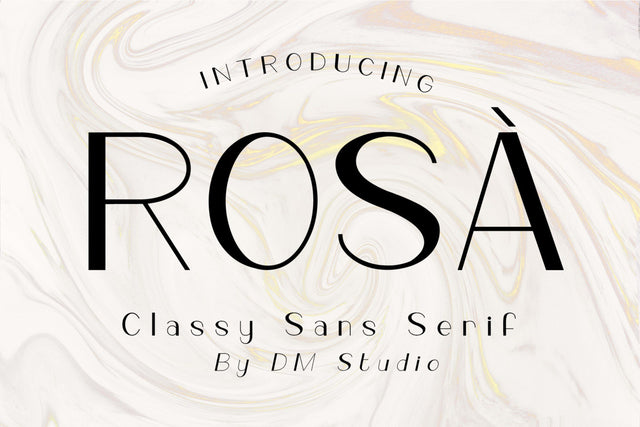 ROSÀ - Classy Sans Serif Font Dm Letter Studio 