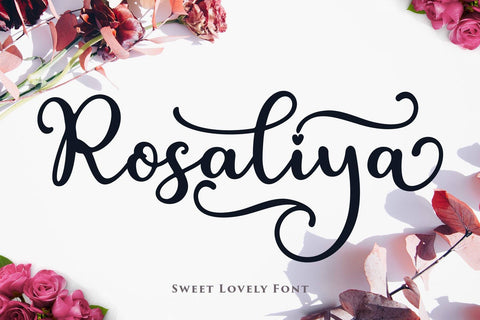 Rosaliya script Font Sulthan studio 