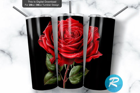 Rose 20 oz / 30 oz Tumbler PNG Sublimation Regulrcrative 