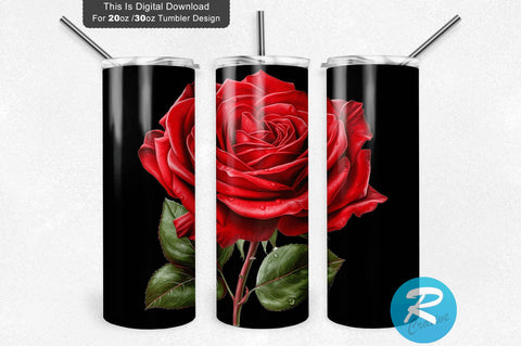 Rose 20 oz / 30 oz Tumbler PNG Sublimation Regulrcrative 