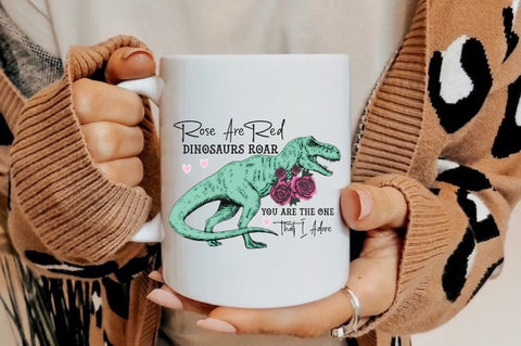 Rose Are Red Dinosaus Roar Valentine PNG Sublimation Jagonath Roy 