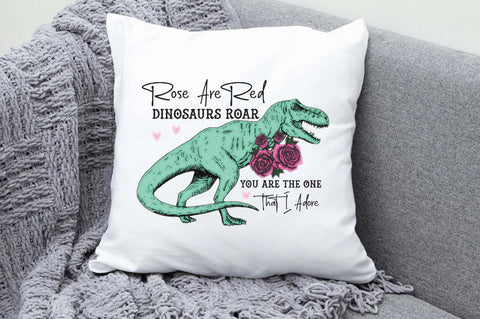 Rose Are Red Dinosaus Roar Valentine PNG Sublimation Jagonath Roy 