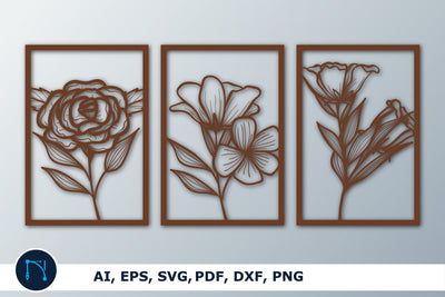 Rose branch Metal Wall Decor SVG bundle SVG MD JOYNAL ABDIN 