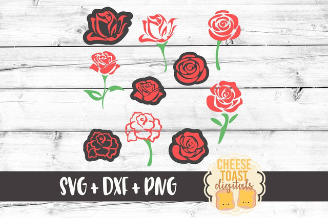 Rose Bundle SVG Cheese Toast Digitals 