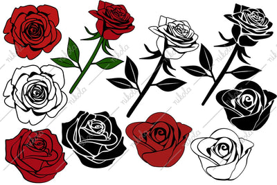 Rose Clipart Cut File PNG SVG EPS DXF PDF SVG nikola 