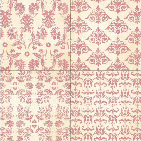 Rose Damask Patterns Melissa Held Designs 