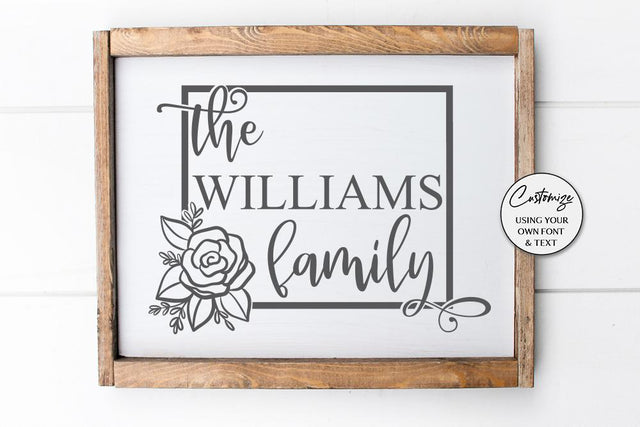 Rose Family Last Name Design SVG So Fontsy Design Shop 