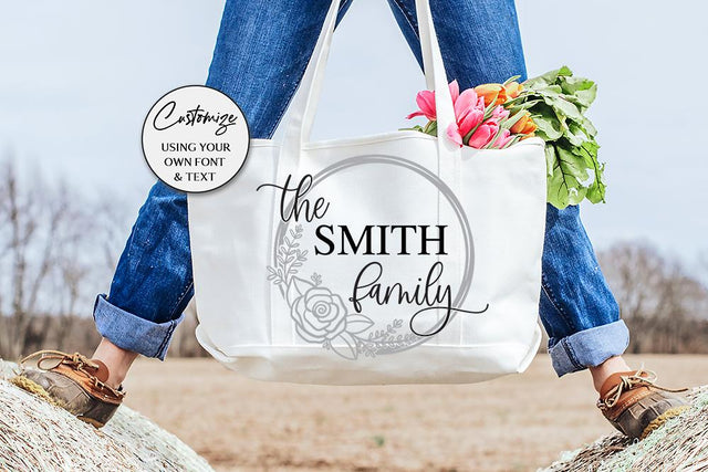 Rose Family Last Name Wreath SVG SVG So Fontsy Design Shop 