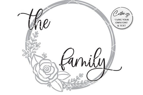 Rose Family Last Name Wreath SVG SVG So Fontsy Design Shop 