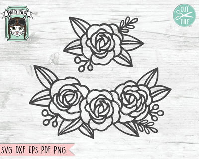 Rose Flower Borders SVG Cut File SVG Wild Pilot 