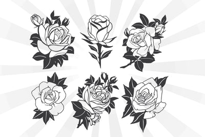 Rose Flower Design Set Svg SVG Johan Ru designs 